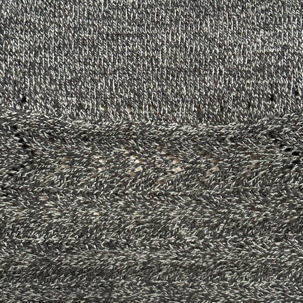 Karen Scott Cardigan Womens L Shawl Collar Open Front Knit Cozy Gray Cable Hem - Picture 7 of 9